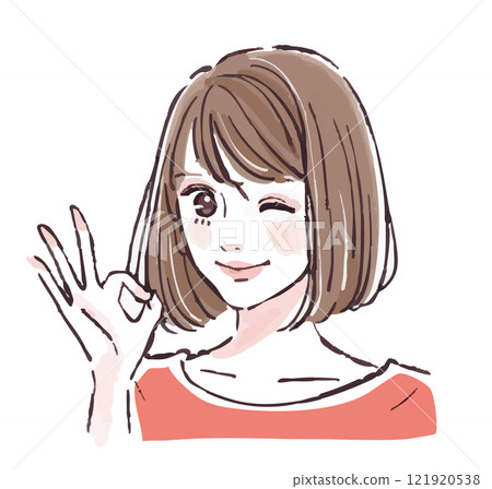 婦女和女孩插畫素材 121920538