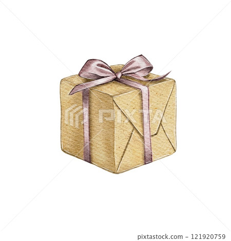 Watercolor yellow, beige Gift Box Watercolor yellow, beige Gift Box 121920759