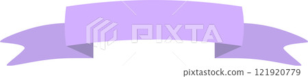 Simple light purple waving ribbon banner with folds isolated on white background useful as a decorative element for festive occasions, celebrations, awards, or announcements Simple light purple waving ribbon banner with folds isolated on white background useful as a decorative element for festive occasions, celebrations, awards, or announcements 121920779