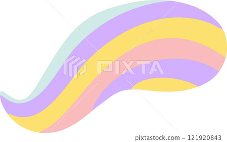 Pastel colored abstract wave creating a dynamic and vibrant design element is perfect for modern and trendy projects, adding a touch of elegance and sophistication 121920843