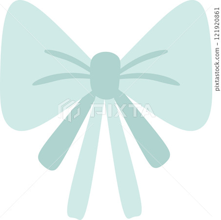 Pastel colored bow tie featuring a simple knot and two elegant loops, beautifully decorating a gift for birthdays, Christmas, weddings, or any festive celebration 121920861