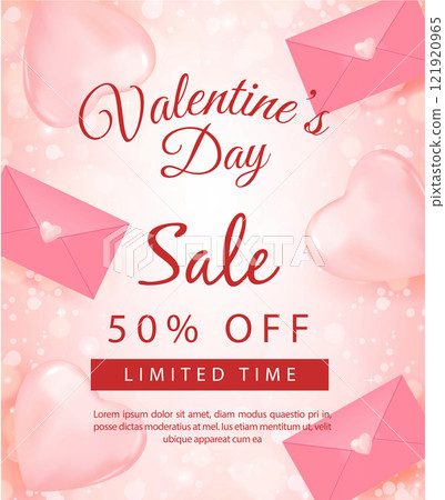 Valentine day sale promotion online store illustration romantic environment digital viewpoint limited time offer Valentine day sale promotion online store illustration romantic environment digital viewpoint limited time offer 121920965
