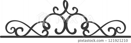 Elegant swirling decorative border forming a symmetrical design, perfect for adding a touch of sophistication and style to invitations, documents, or web designs Elegant swirling decorative border forming a symmetrical design, perfect for adding a touch of sophistication and style to invitations, documents, or web designs 121921210