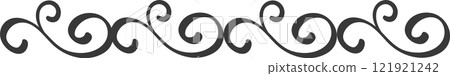 Seamless border with repeating swirls creating a decorative frame, perfect for adding a touch of elegance and sophistication to any design project Seamless border with repeating swirls creating a decorative frame, perfect for adding a touch of elegance and sophistication to any design project 121921242
