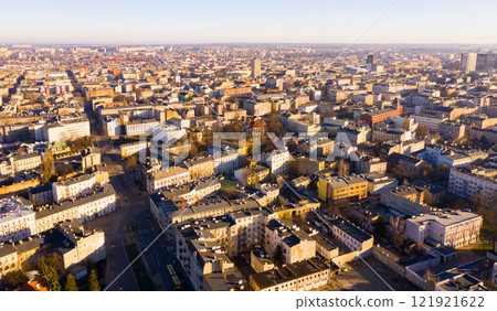 View from drone of Lodz townscape View from drone of Lodz townscape 121921622