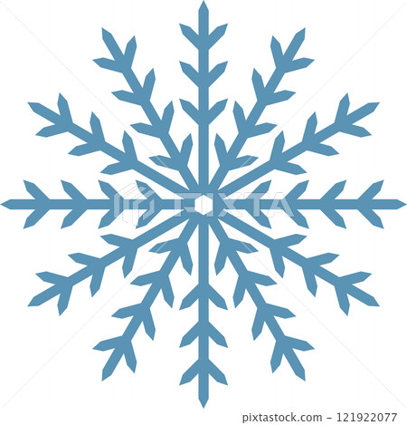 Stylized blue snowflake with sharp edges creating a winter, christmas or frozen concept, ideal for holiday projects or cold weather designs Stylized blue snowflake with sharp edges creating a winter, christmas or frozen concept, ideal for holiday projects or cold weather designs 121922077