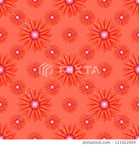 abstract flowers on a blue background 121922084