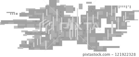 Pixelated gray and white blocks combined with vertical lines create a dynamic abstract composition, evoking feelings of movement, speed, and technological innovation Pixelated gray and white blocks combined with vertical lines create a dynamic abstract composition, evoking feelings of movement, speed, and technological innovation 121922328