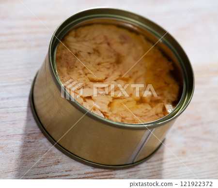 Tin can of preserved bonito in oil Tin can of preserved bonito in oil 121922372