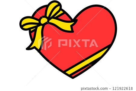Heart with ribbon, simple and cute Valentine icon Heart with ribbon, simple and cute Valentine icon 121922618