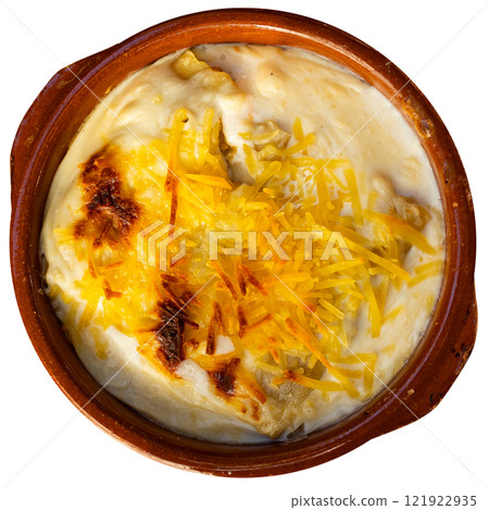 Stuffed meat cannelloni with cheese 121922935