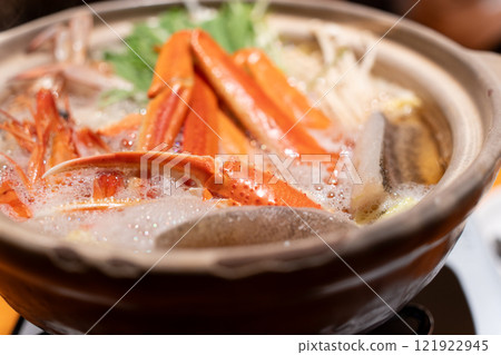 Crab hot pot, a classic winter dish Crab hot pot, a classic winter dish 121922945