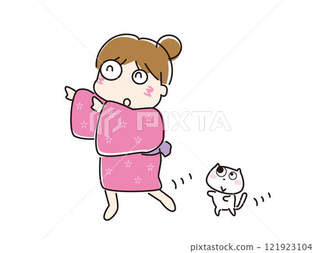 穿著浴衣跳舞的女孩 121923104