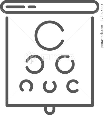 Eye chart showing optometry test for visual acuity presenting Landolt C or Japanese vision test, useful for ophthalmology and optometry services Eye chart showing optometry test for visual acuity presenting Landolt C or Japanese vision test, useful for ophthalmology and optometry services 121923283