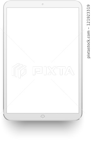 White tablet computer featuring a blank screen with a clipping path, providing an ideal canvas for design projects and creative applications in various fields White tablet computer featuring a blank screen with a clipping path, providing an ideal canvas for design projects and creative applications in various fields 121923319