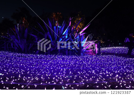 Illuminations of colorful lights 121923387