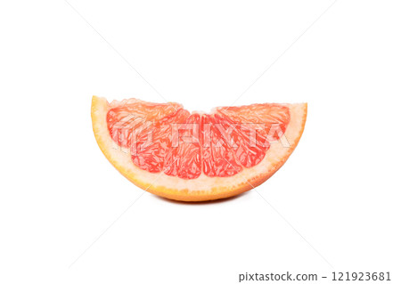 PNG, One slice of ripe grapefruit, isolated on white background 121923681