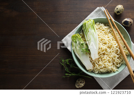 Concept of tasty fast food - instant noodles Concept of tasty fast food - instant noodles 121923710