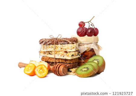PNG,Granola Bars with fresh fruit, isolated on white background PNG,Granola Bars with fresh fruit, isolated on white background 121923727