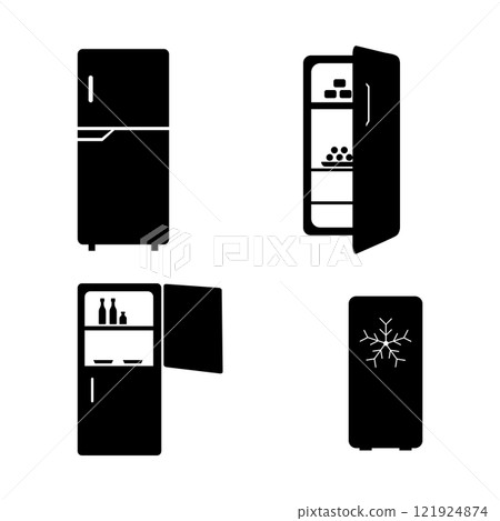 refrigerator icon vector 121924874