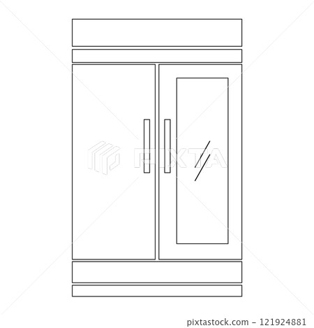 wardrobe icon vector 121924881