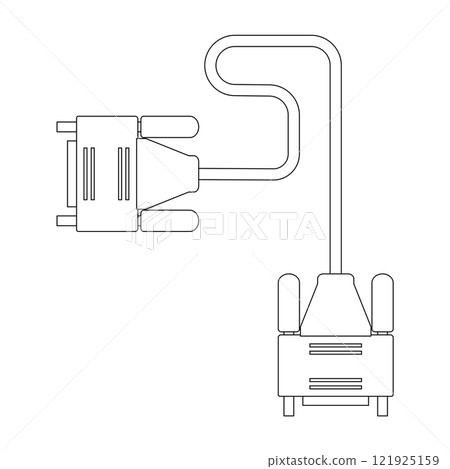 VGA cable icon 121925159