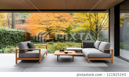 Rustic Chinese New Year decor with wooden furniture, bamboo accents, and subtle festive elements Rustic Chinese New Year decor with wooden furniture, bamboo accents, and subtle festive elements 121925243