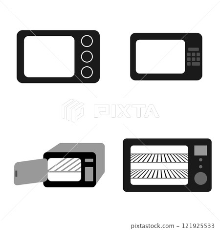 Microwave vector icon 121925533