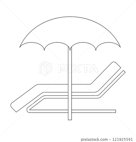 Sunbed icon vektor 121925591
