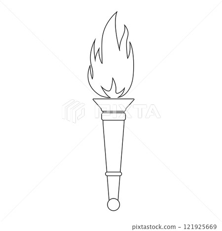 torch icon vector 121925669