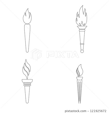 torch icon vector torch icon vector 121925672