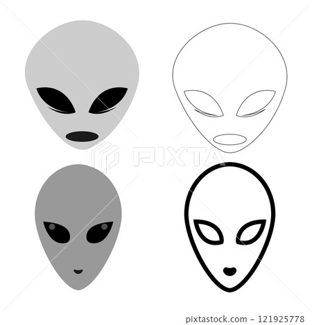 alien icon vektor 121925778