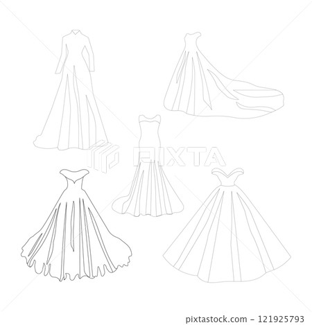 wedding dress icon wedding dress icon 121925793