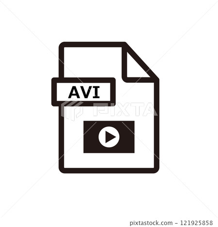AVI format file icon 121925858