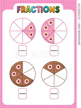 Colorful Fractions Learning Worksheet Colorful Fractions Learning Worksheet 121926154