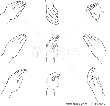 The wrapping left hand seen from various angles 1 121926478