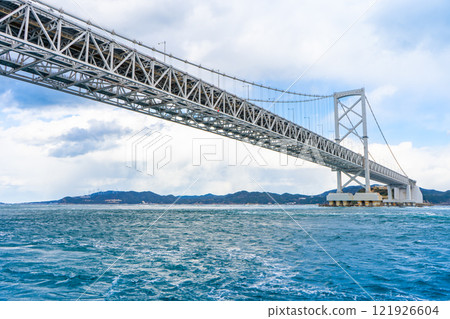 Tokushima Prefecture Naruto Kaikyo Bridge and Naruto Whirlpools 121926604
