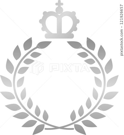 Treatment decoration frame laurel laurel wreath crown mark symbol logo illustration material 121926657