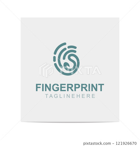 Fingerprint technology Logo Security system element symbol biometric template 121926670