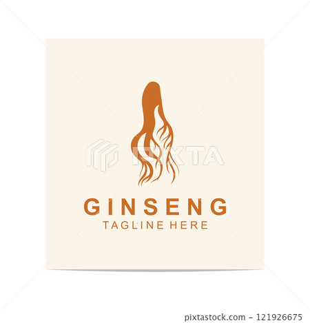 Ginseng logo herbal plant for medicine natural herbal design illustration idea Ginseng logo herbal plant for medicine natural herbal design illustration idea 121926675