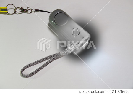 Security alarm with flashlight function (image showing operation) 121926693