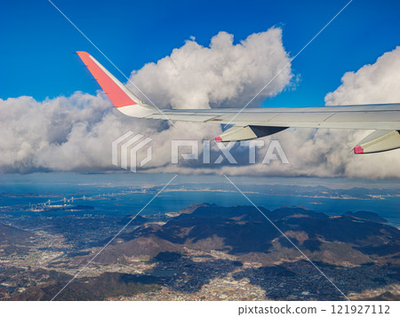飛機上看到的雲海藍海：香川縣瀨戶內海 121927112