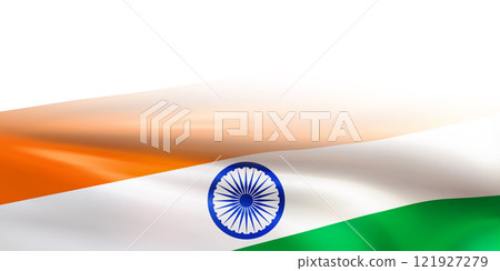 Realistic Indian flag for Independence Day 121927279