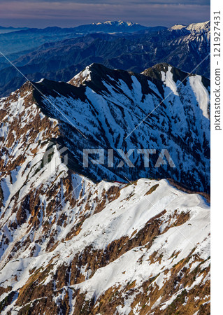 從北阿爾卑斯鹿島矢嶽山頂到芝岳及中央阿爾卑斯 121927431