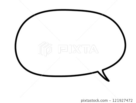 Thick line speech bubble cartoon expression 121927472