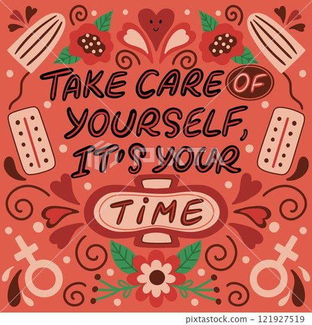 Inspirational poster design with the hand-lettered message. 121927519