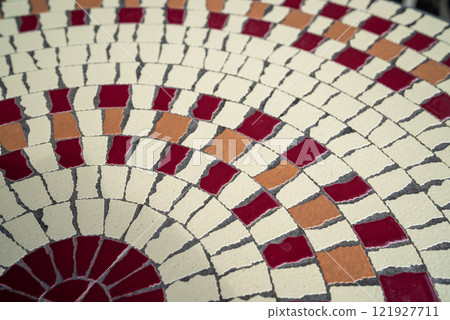 Ethnic pattern tile table 121927711