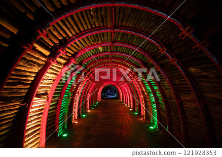 Underground Catedral de Sal (Salt Cathedral) of Zipaquira, Colombia. Underground Catedral de Sal (Salt Cathedral) of Zipaquira, Colombia. 121928353