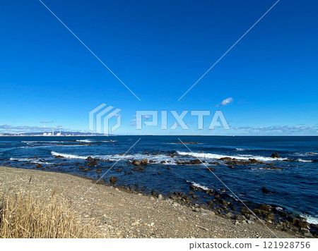 View of Hitachinaka Port from Isozaki Beach 121928756