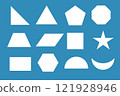 Geometric shapes colorful outline collection diagram element for education and business.  121928946